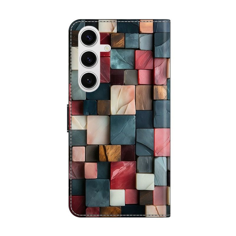 Kožený Kryt Samsung Galaxy S26 Plus Barevné Cihly