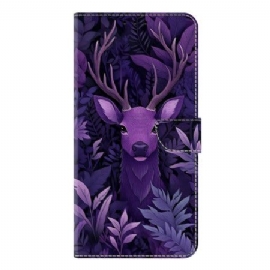 Kožený Kryt Samsung Galaxy S26 Plus Motiv Fialového Jelena