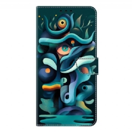 Kožený Kryt Samsung Galaxy S26 Plus Ombré Zelené Graffiti