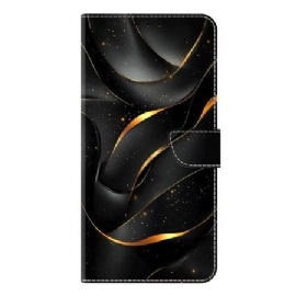 Kožený Kryt Samsung Galaxy S26 Plus Zlatá Stuha