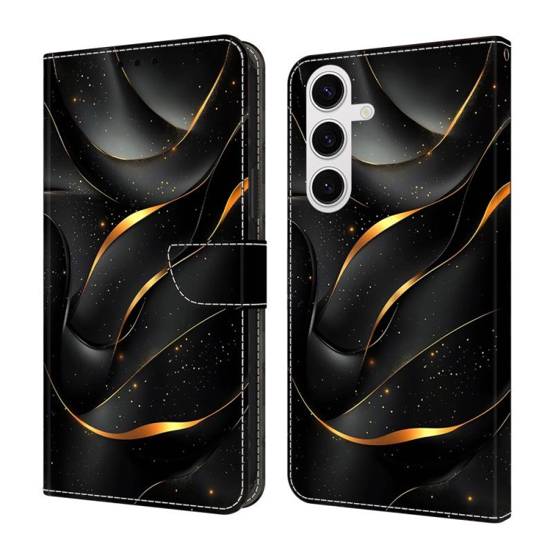 Kožený Kryt Samsung Galaxy S26 Plus Zlatá Stuha