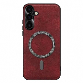 Kryt Samsung Galaxy S26 Plus Kožený Efekt A Kovový Rám Čočky