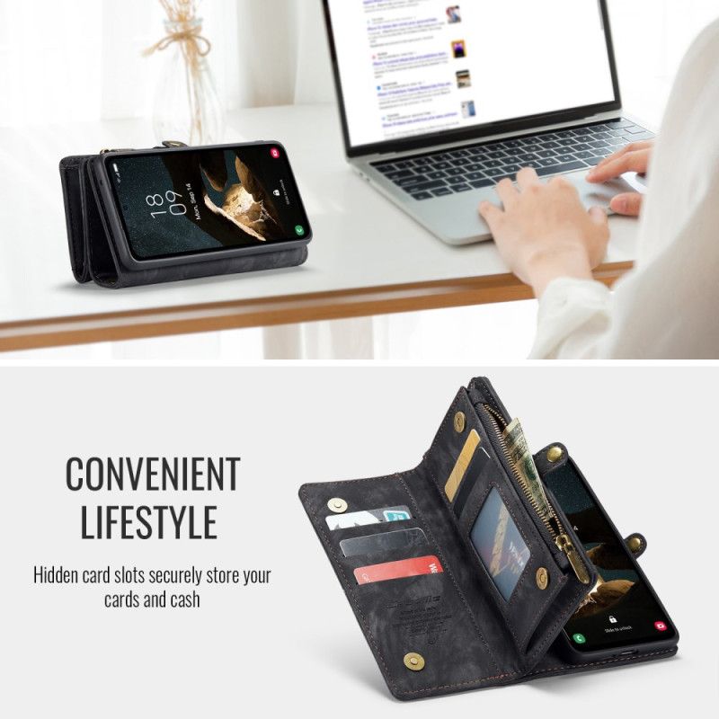 Peněženková Pouzdra Samsung Galaxy S26 Plus Kryty Na Mobil Caseme Kožený Efekt