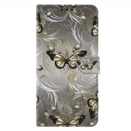 Peněženková Pouzdra Samsung Galaxy S26 Plus Kryty Na Mobil Krajkové Motýli