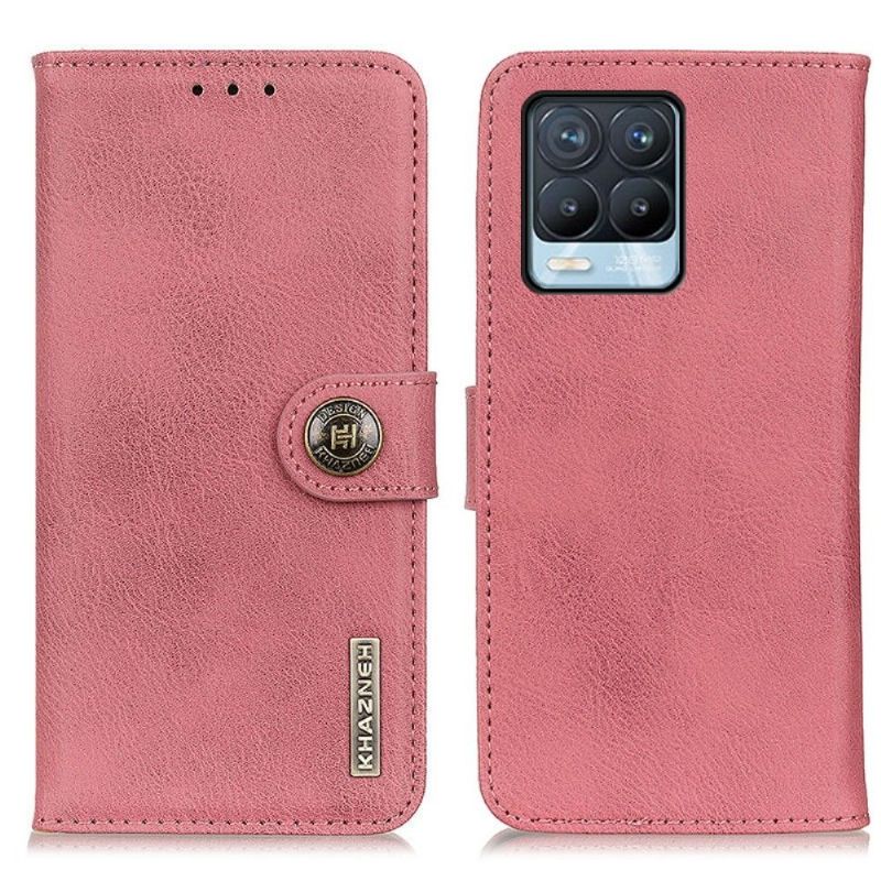 Flipové Pouzdro Na Realme 8 / 8 Pro Držák Karet S Koženými Efekty Khazneh