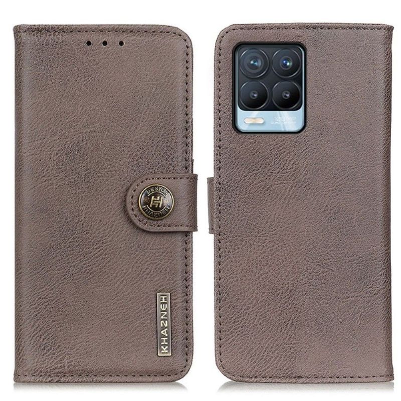 Flipové Pouzdro Na Realme 8 / 8 Pro Držák Karet S Koženými Efekty Khazneh