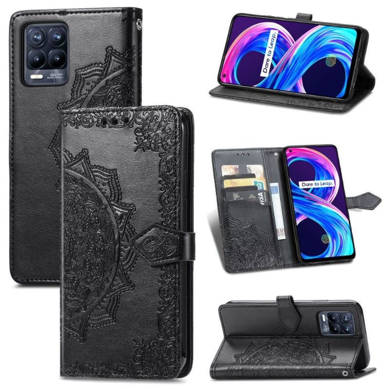 Flipové Pouzdro Na Realme 8 / 8 Pro Mandala Reliéf Z Umělé Kůže