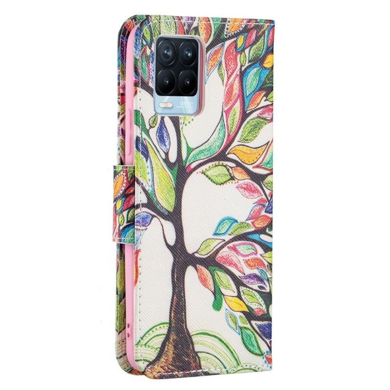 Kožené Pouzdro Na Realme 8 / 8 Pro Stromová Kresba
