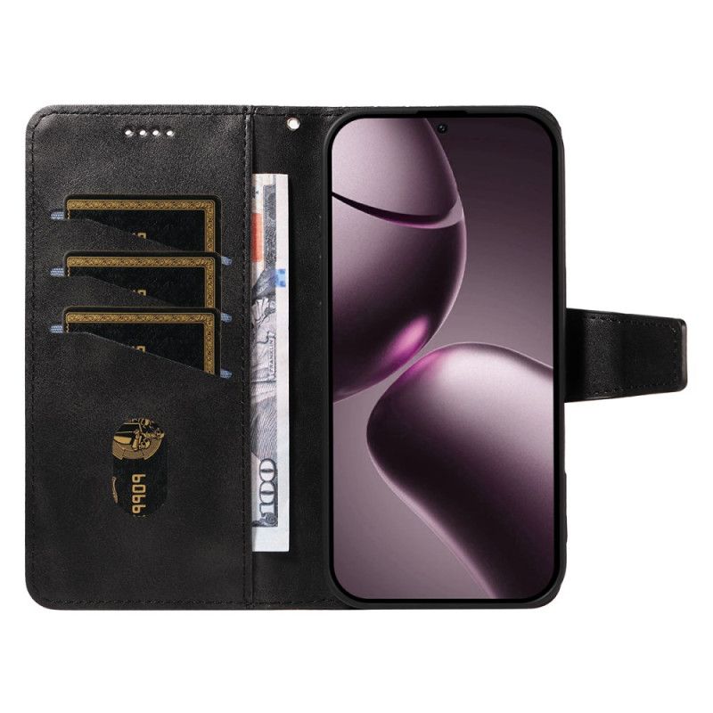 Kožený Kryt Xiaomi 15t Diamantové Lemování