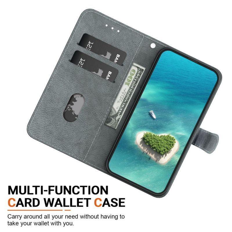 Kožený Kryt Xiaomi 15t Inkoustově Modré Květiny