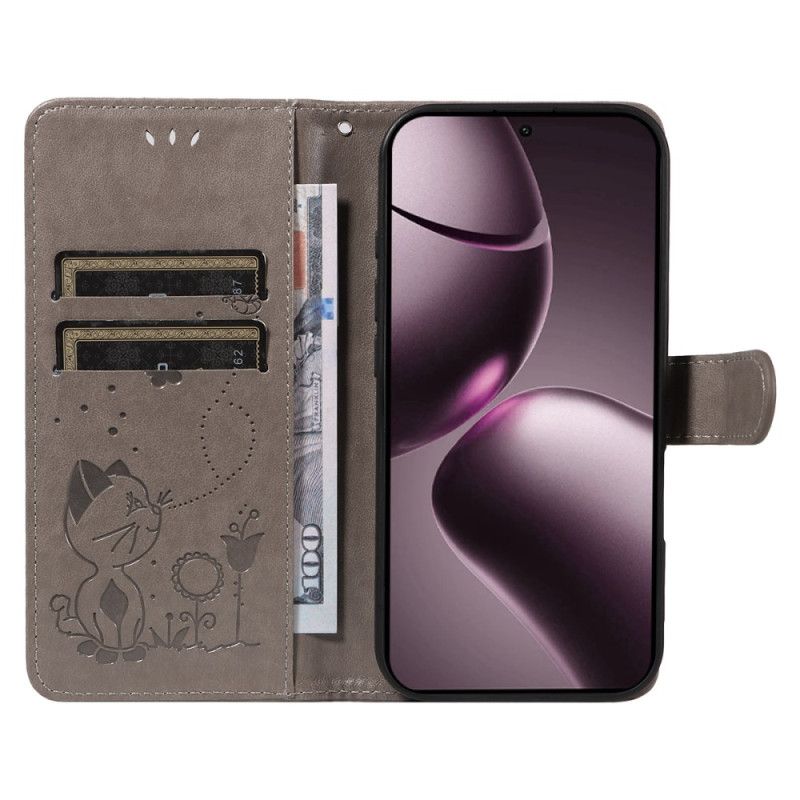 Kožený Kryt Xiaomi 15t Kočka A Včela