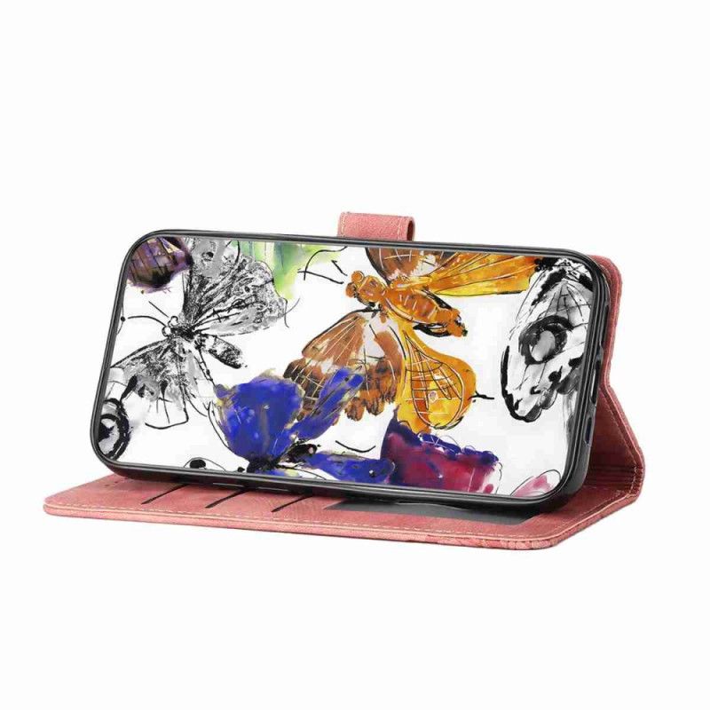 Kožený Kryt Xiaomi 15t Motýlí Efekt Semišový Efekt