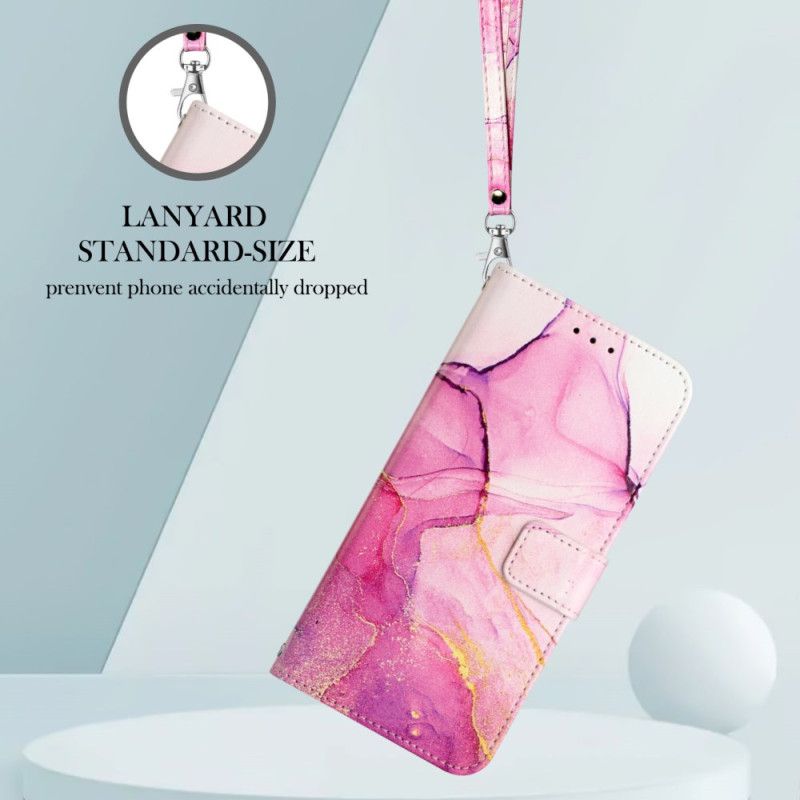 Kožený Kryt Xiaomi 15t Mramorový Popruh