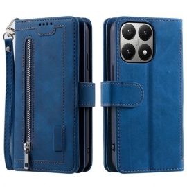 Kožený Kryt Xiaomi 15t Peněženka S 9 Slotů Na Karty