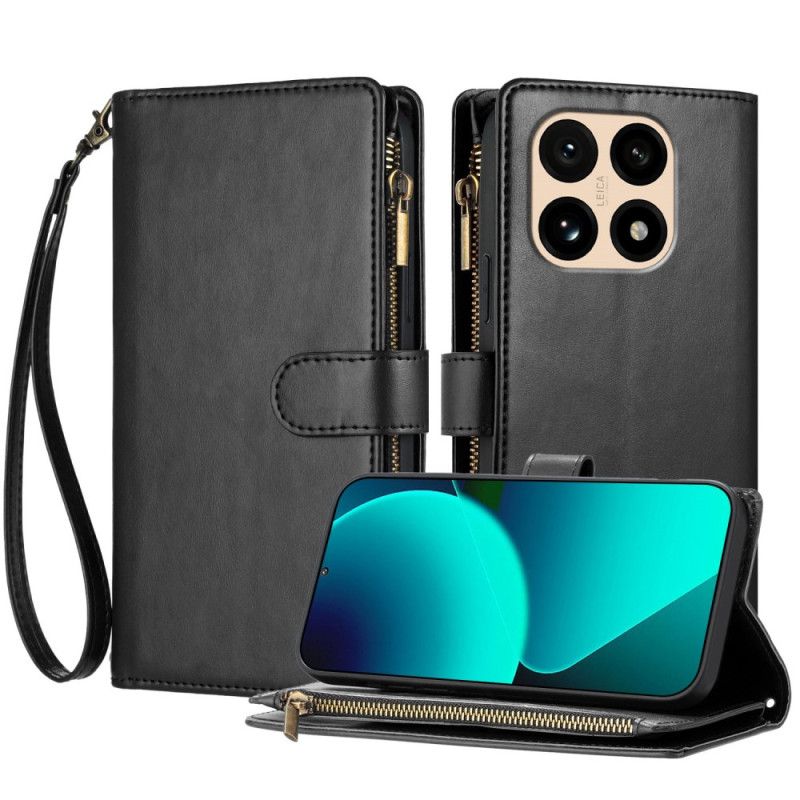 Kožený Kryt Xiaomi 15t Peněženka Z Umělé Kůže