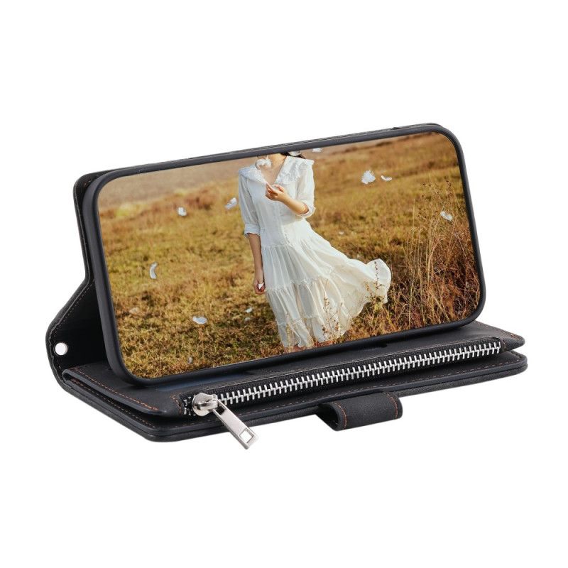 Kožený Kryt Xiaomi 15t Prošívaná Peněženka