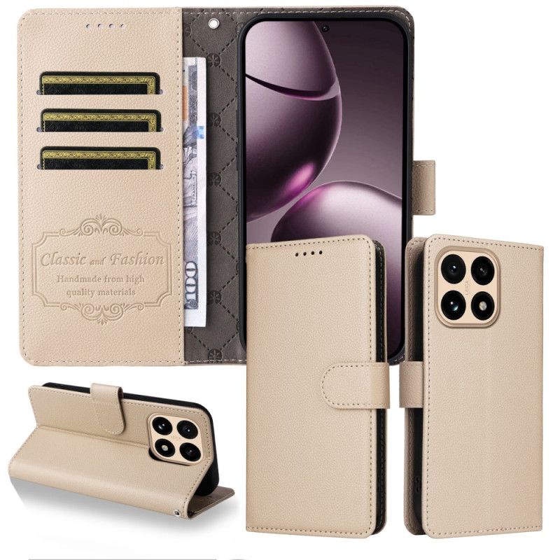 Kožený Kryt Xiaomi 15t Texturovaná Umělá Kůže