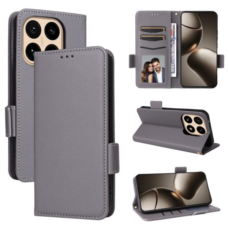 Kožený Kryt Xiaomi 15t Umělá Kůže S Popruhem