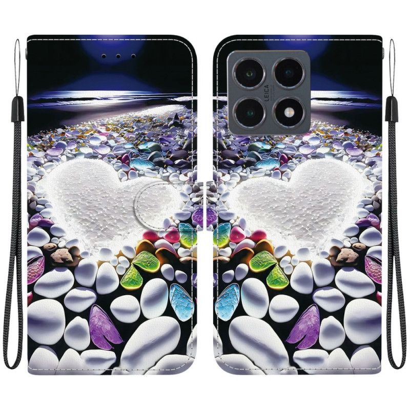 Peněženková Pouzdra Xiaomi 15t Kryty Na Mobil Bílé Srdce