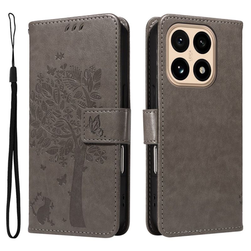 Peněženková Pouzdra Xiaomi 15t Kryty Na Mobil Kočka A Strom