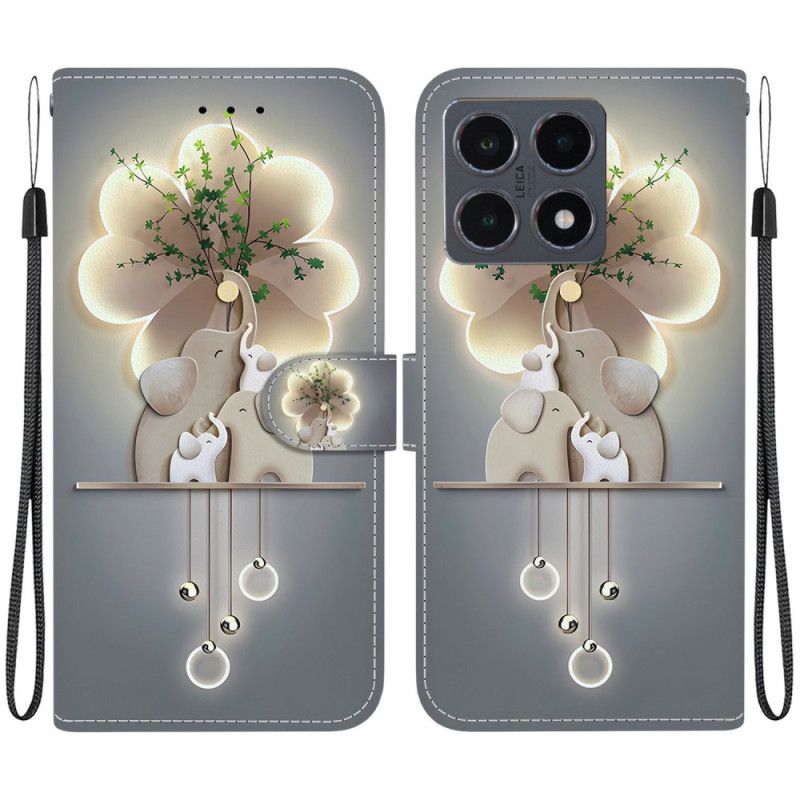 Peněženková Pouzdra Xiaomi 15t Kryty Na Mobil Tři Sloni