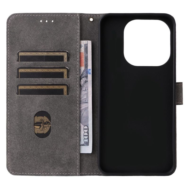 Peněženková Pouzdra Xiaomi 15t Rfid Ochrana Efekt Semiše