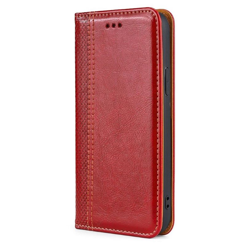 Flipové Pouzdro Na Oppo Find X5 Lite Kožené Pouzdro Přehození Švů Folia