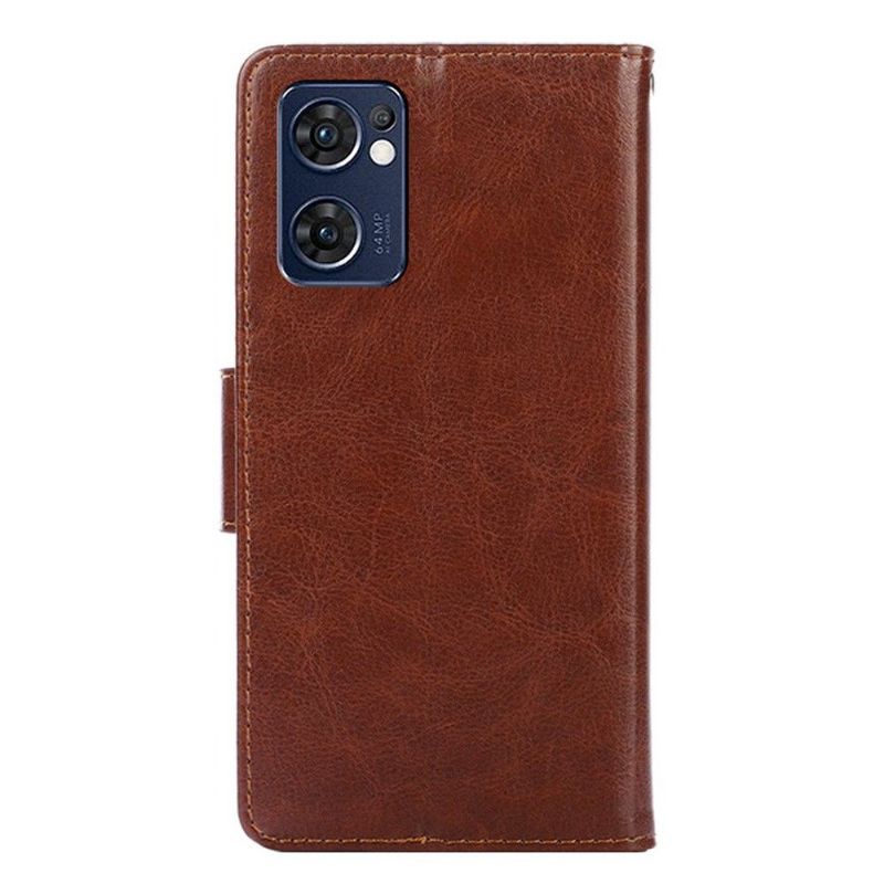 Flipové Pouzdro Na Oppo Find X5 Lite Kožený Efekt Řady 030