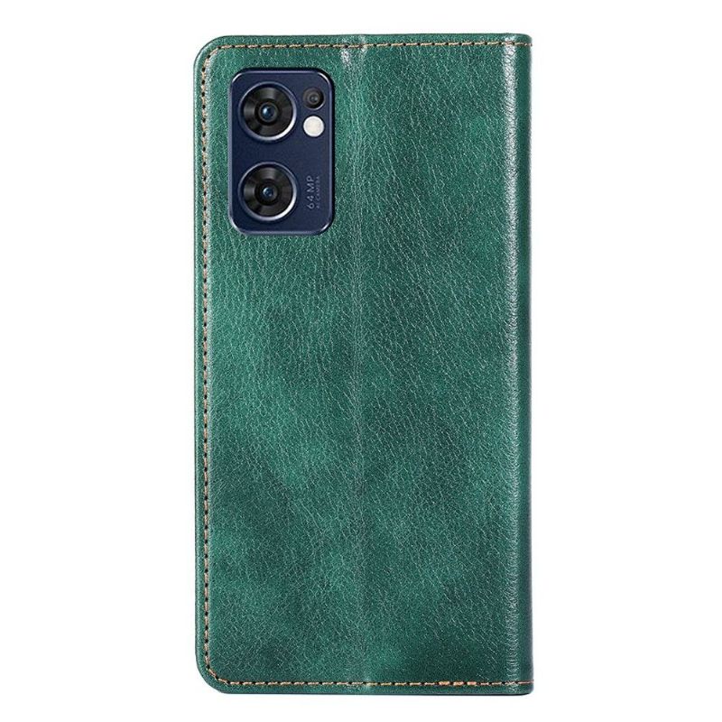 Kryty Na Mobil Na Oppo Find X5 Lite Flipové Pouzdro Čistá Umělá Kůže