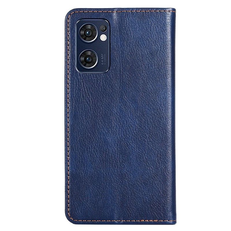 Kryty Na Mobil Na Oppo Find X5 Lite Flipové Pouzdro Čistá Umělá Kůže