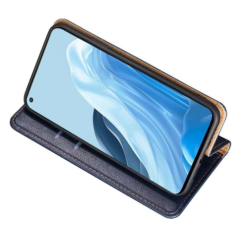 Kryty Na Mobil Na Oppo Find X5 Lite Flipové Pouzdro Čistá Umělá Kůže