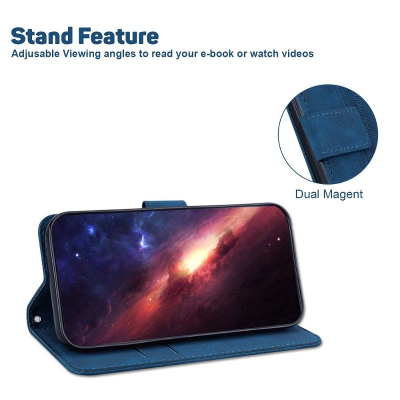 Pouzdra Na Oppo Find X5 Lite Flipové Pouzdro Pruhy Folia Z Umělé Kůže
