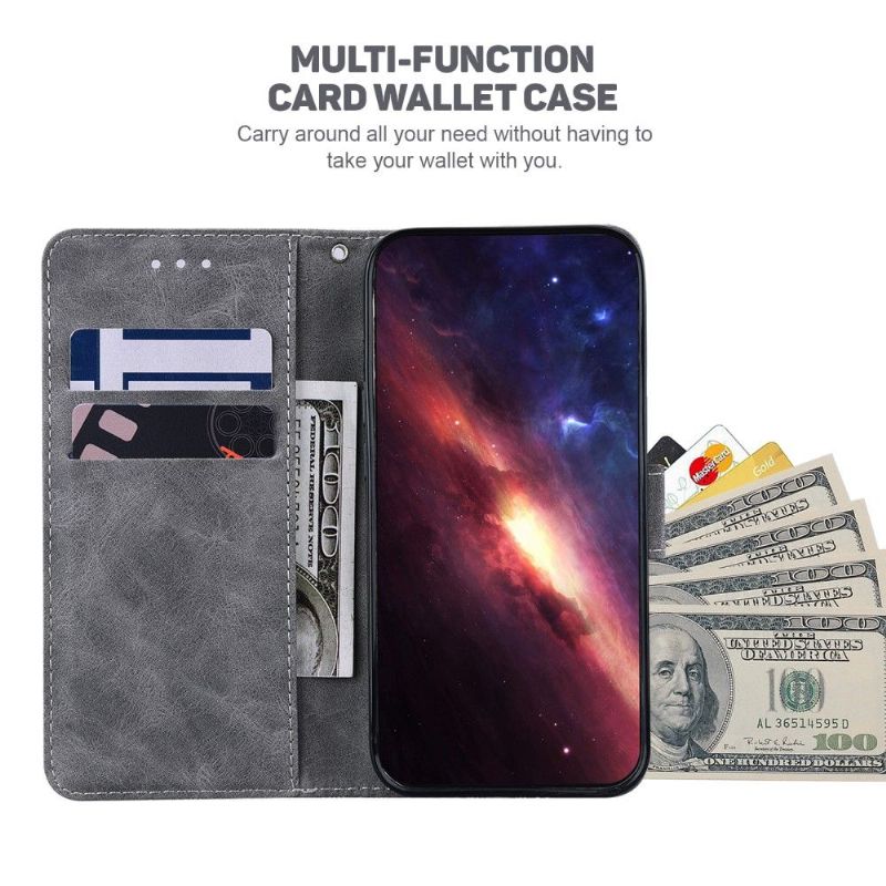 Pouzdra Na Oppo Find X5 Lite Flipové Pouzdro Pruhy Folia Z Umělé Kůže