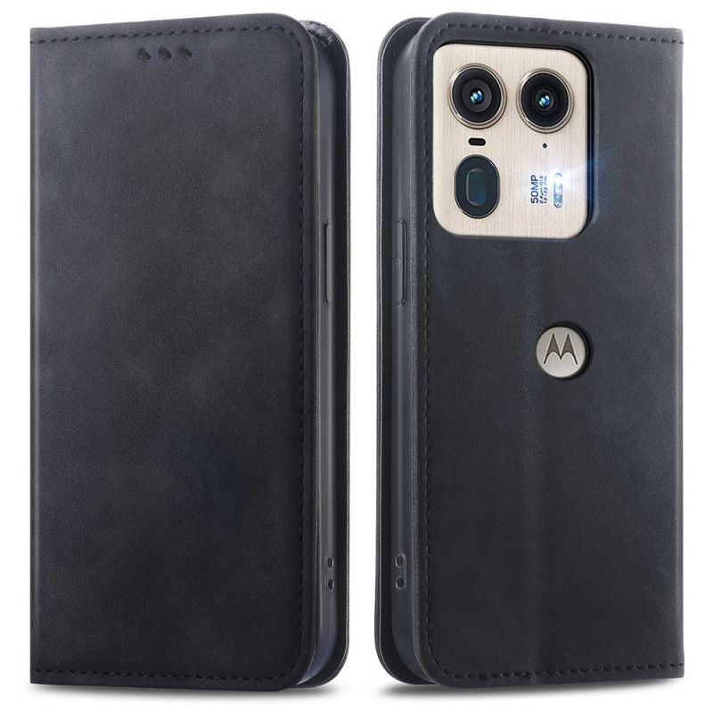 Kožené Pouzdro Motorola Edge 50 Ultra Kryty Na Mobil Semišový Efekt