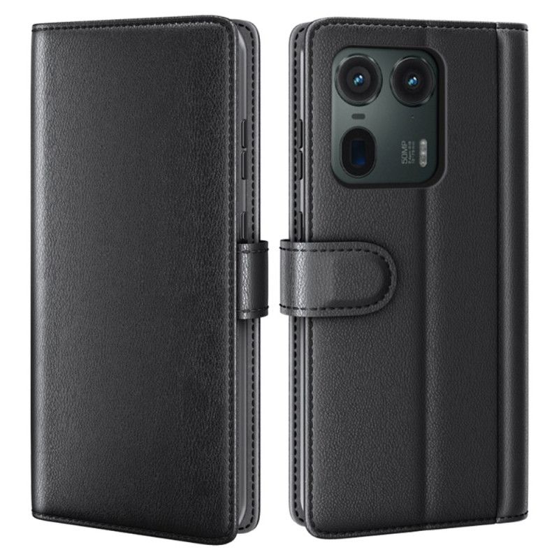 Kožený Kryt Na Motorola Edge 50 Ultra Kůže