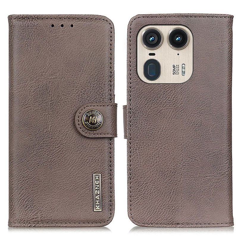 Peněženková Pouzdra Motorola Edge 50 Ultra Kryty Na Mobil Retro Design Khazneh