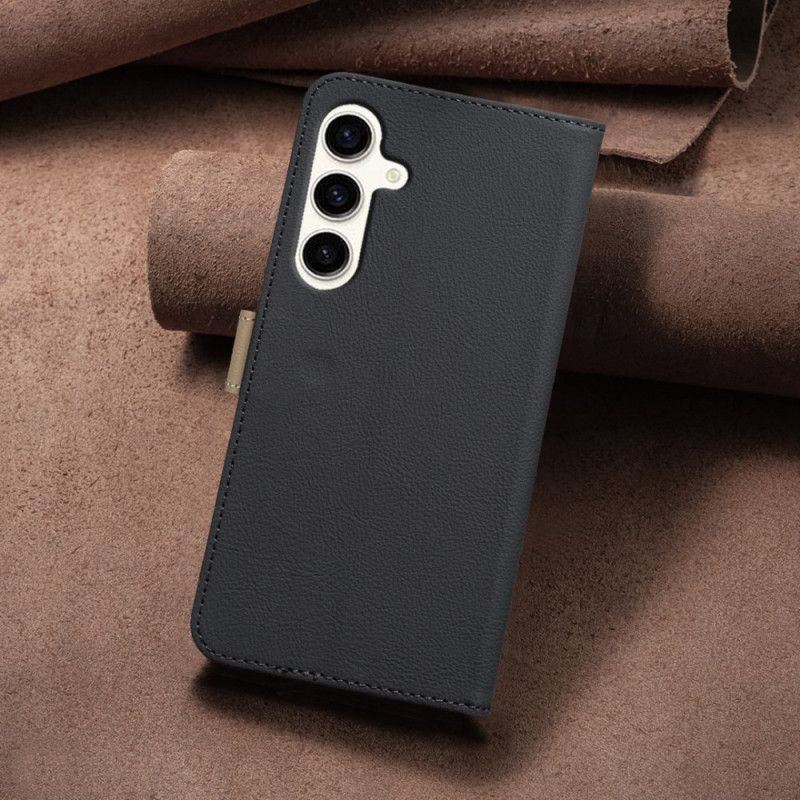 Kožený Kryt Na Samsung Galaxy S25 Fe Květinová Barva Binfen