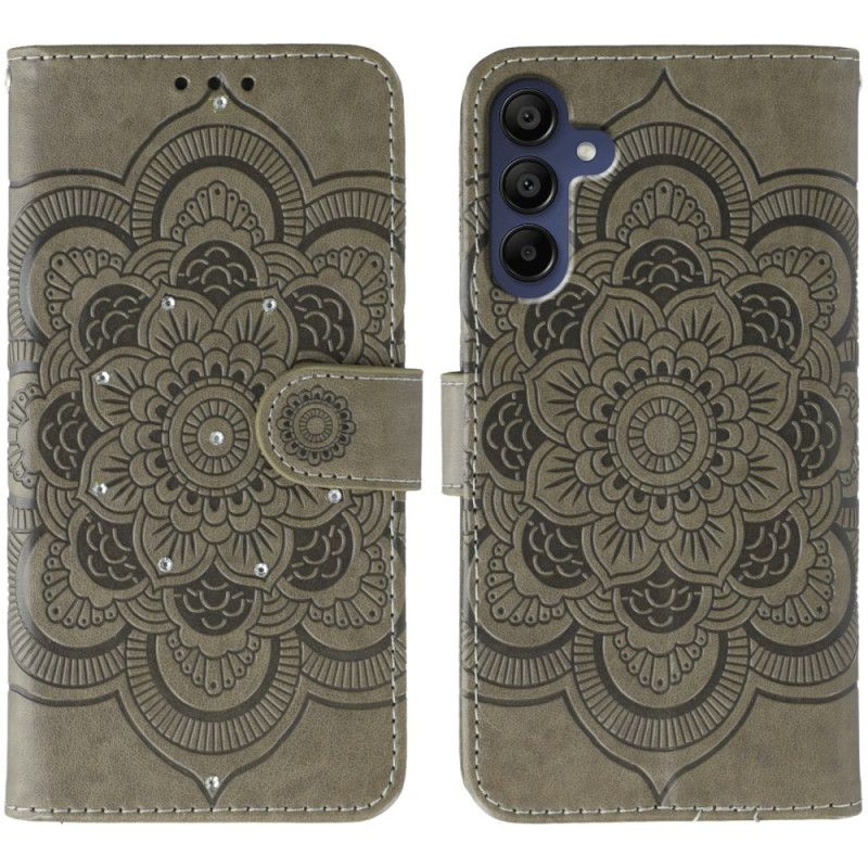 Kožený Kryt Na Samsung Galaxy S25 Fe Mandala A Kamínky