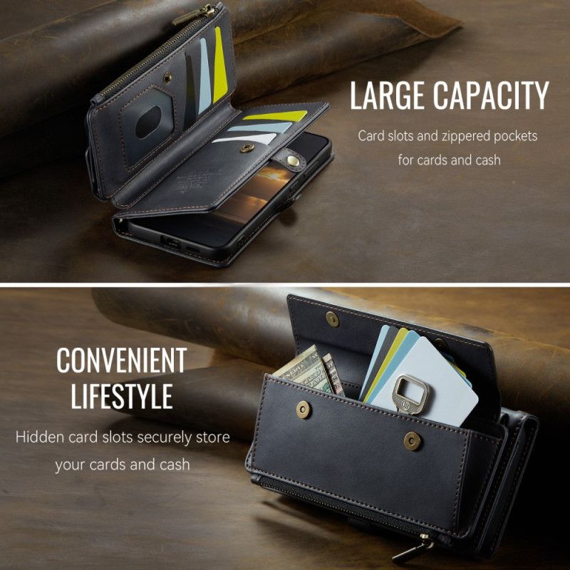 Kožený Kryt Na Samsung Galaxy S25 Fe Peněženka Caseme