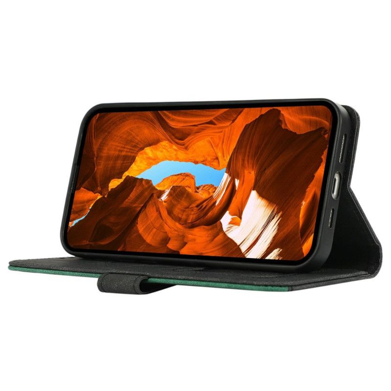 Kožený Kryt Samsung Galaxy S25 Fe Dvoubarevný Abeel