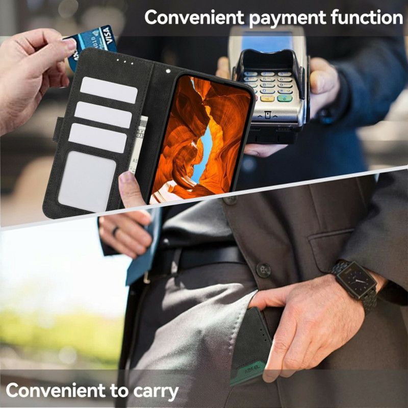 Kožený Kryt Samsung Galaxy S25 Fe Dvoubarevný Abeel