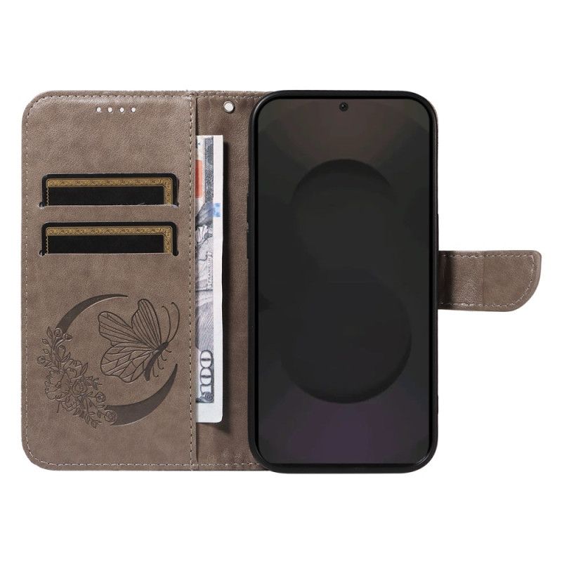 Kožený Kryt Samsung Galaxy S25 Fe Grafika S Motýlem