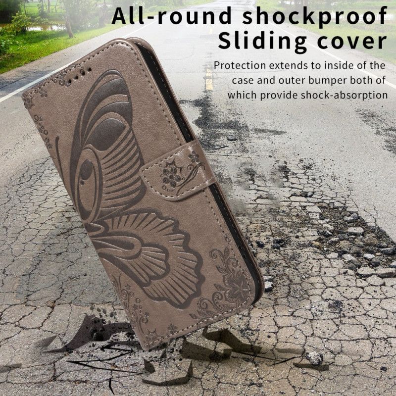 Kožený Kryt Samsung Galaxy S25 Fe Grafika S Motýlem