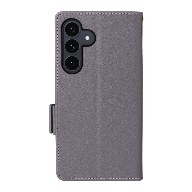 Kožený Kryt Samsung Galaxy S25 Fe Klasická Peněženka S Páskem