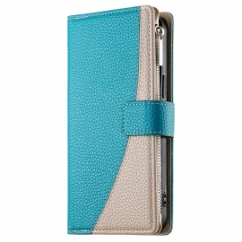 Kožený Kryt Samsung Galaxy S25 Fe Kožená Peněženka Na Zip S Popruhy