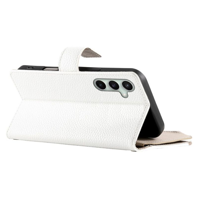 Kožený Kryt Samsung Galaxy S25 Fe Kožená Peněženka Na Zip S Popruhy