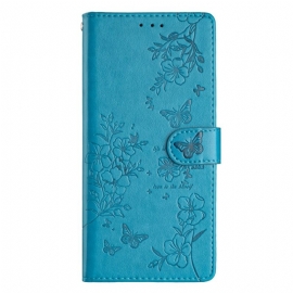 Kožený Kryt Samsung Galaxy S25 Fe Květinová Atmosféra