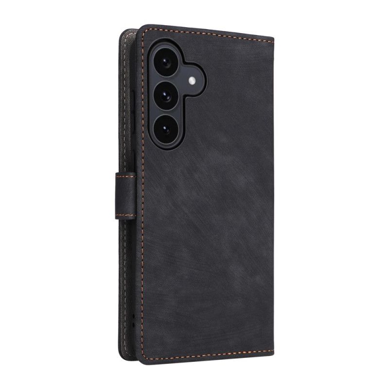 Kožený Kryt Samsung Galaxy S25 Fe Rfid Ochrana Semišový Efekt