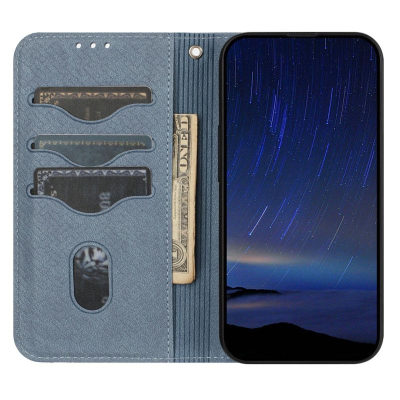 Kožený Kryt Samsung Galaxy S25 Fe Tkaná Textura A Šňůrka Na Krk