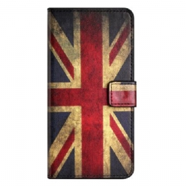 Kožený Kryt Samsung Galaxy S25 Fe Vintage Britská Vlajka